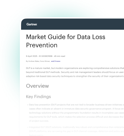 Gartner: 2025 Market Guide for Data Loss Prevention