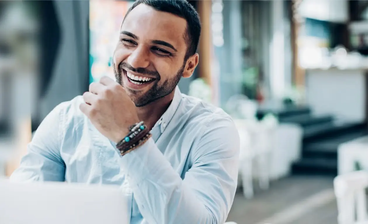 Handsome African-American Smiling